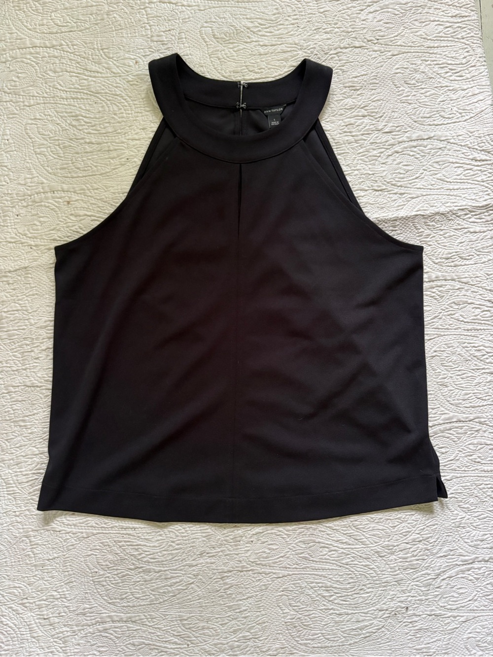 Black Sleeveless Halter Top - Ann Taylor - size Large